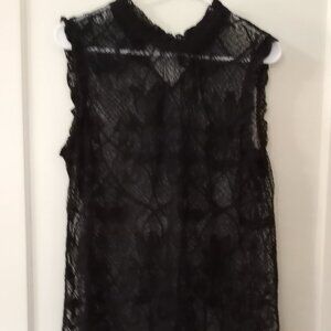 Who What Wear Black Lace Top Size XL